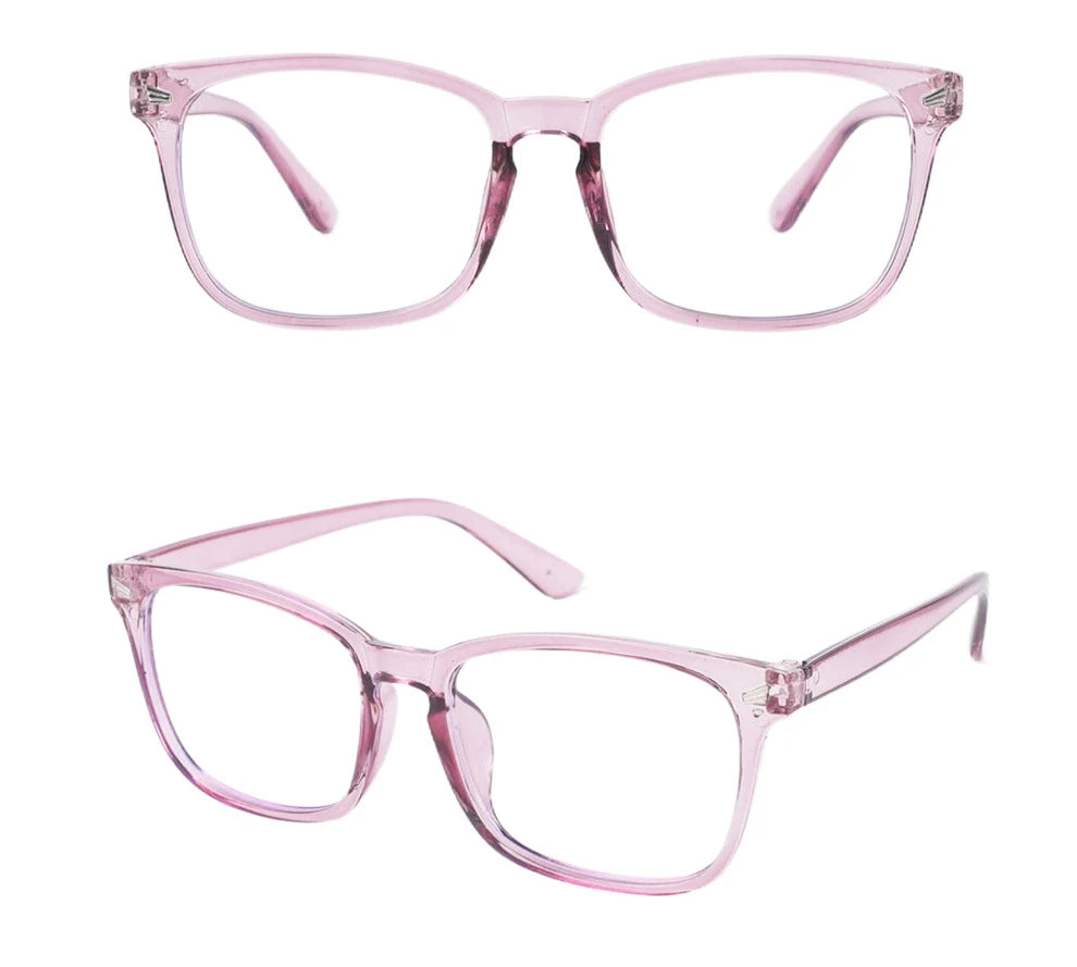 Blue Light Blocking Glasses – Square Nerd Frame Anti-Blue Ray Computer & Gaming Eyewear (Unisex)