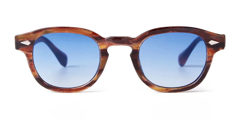 Unisex Fashion Sunglasses – Blue Round & Tortoise Square Retro Styles, UV400 Protection