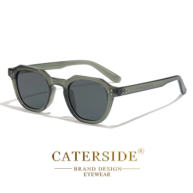 CATERSIDE Retro Polarized Ultralight TR90 Frame Polygon Outdoor High Quality Travel  Eyewear