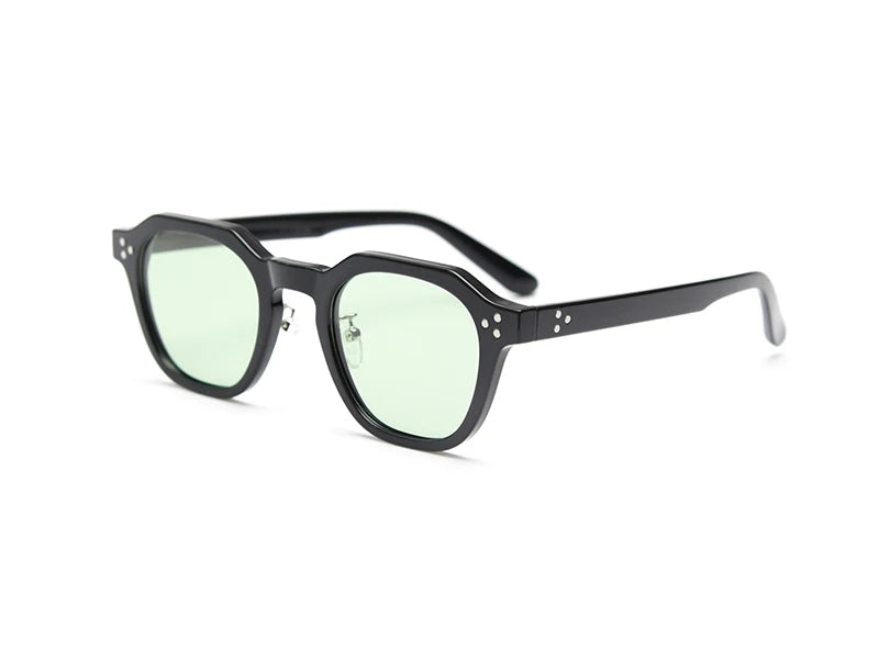 Peekaboo Korean Retro Polygon Sunglasses – TR90 Frame, Polarized UV400 Shades for Men & Women