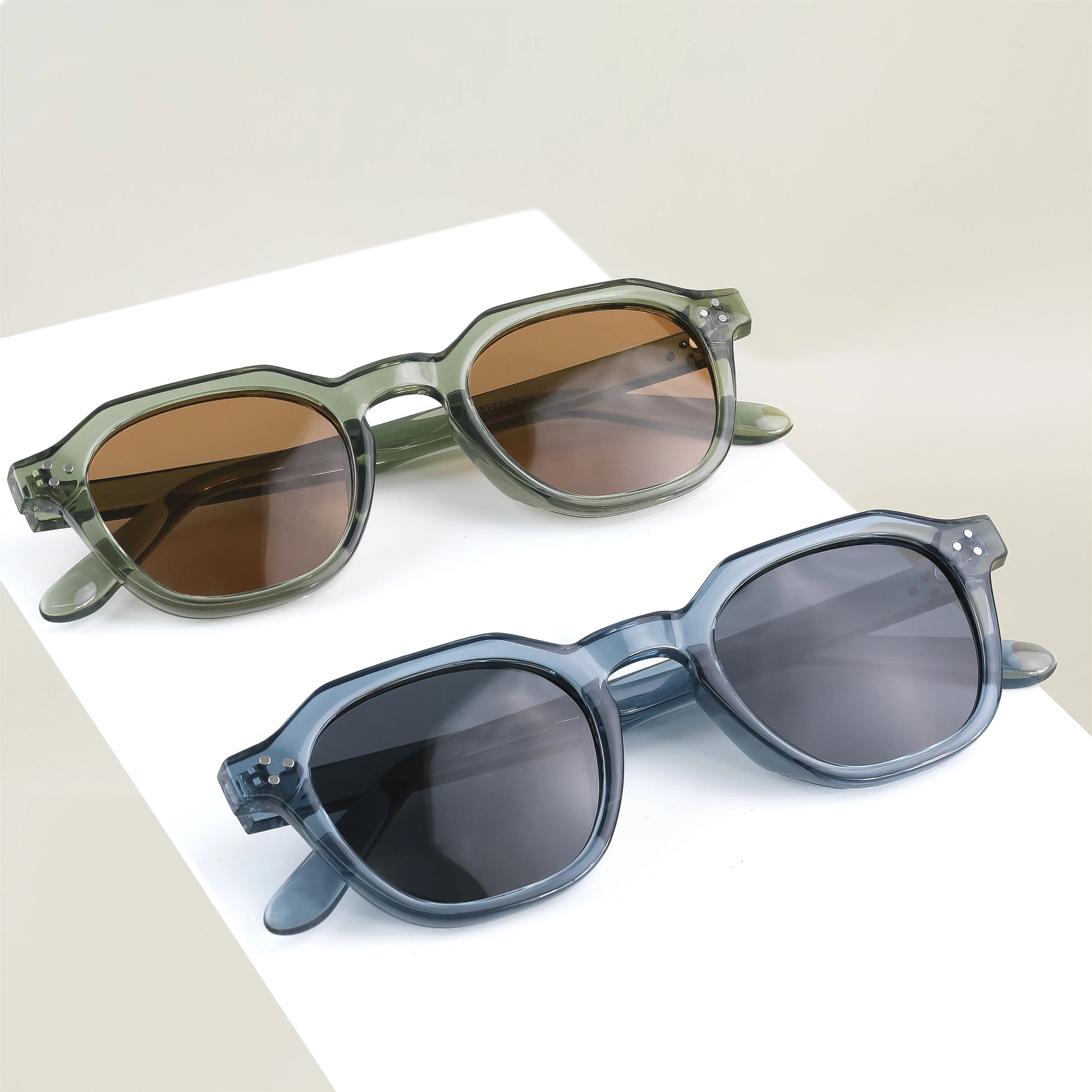 CATERSIDE Retro Polarized Ultralight TR90 Frame Polygon Outdoor High Quality Travel  Eyewear